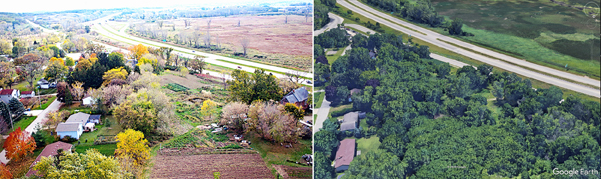Drumlin Farm and current view LR